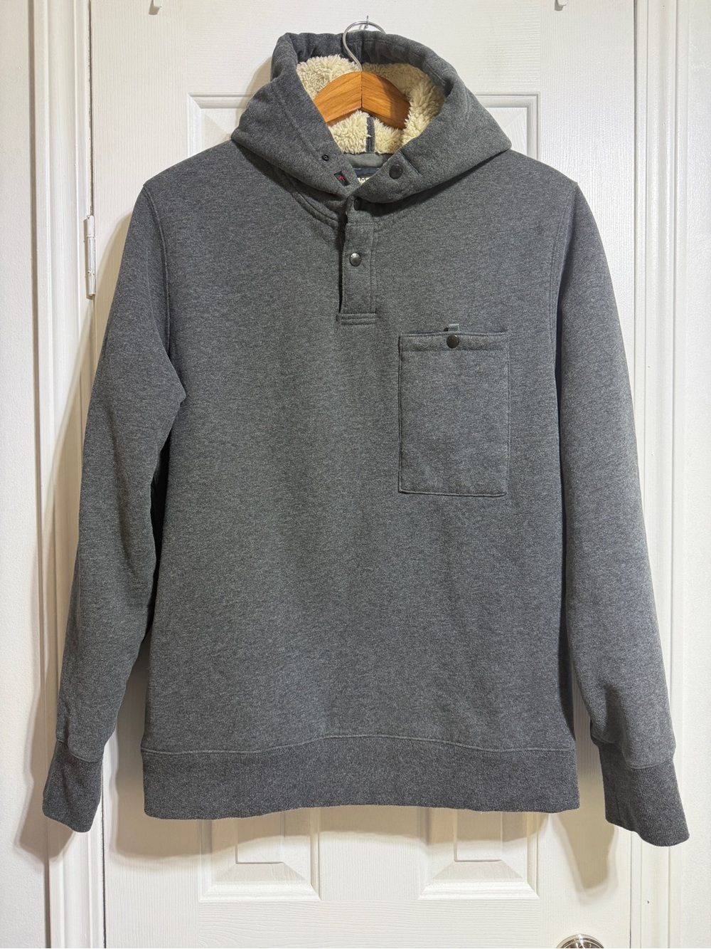 Relwen Pullover Superfleece gray sweater sherpa jersey Hoodie men’s medium